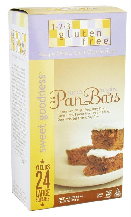 123 Gluten Free: Sweet Goodness Pan Bars Mix Sugar 'n Spice, 20.48 Oz