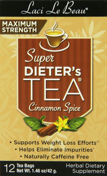 Laci Le Beau: Maximum Strength Super Dieters Tea Cinnamon Spice, 12 Tea Bags