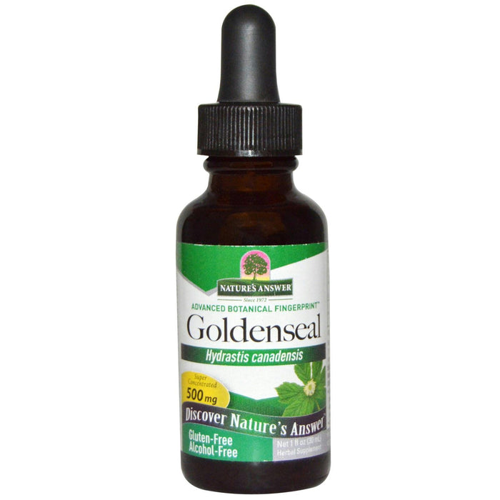 Nature's Answer: Goldenseal Root Alcohol-free 500 Mg, 1 Oz