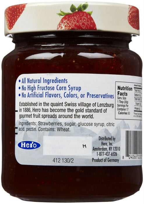 Hero: Premium Fruit Spread Strawberry, 12 Oz