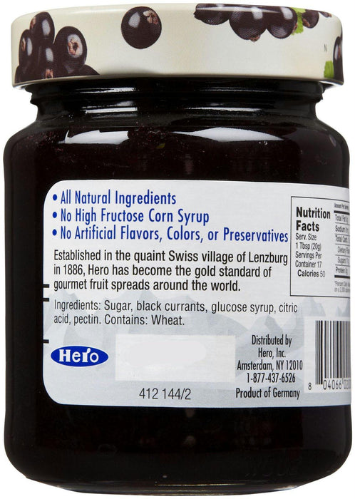 Hero: Premium Fruit Spread Black Currant, 12 Oz