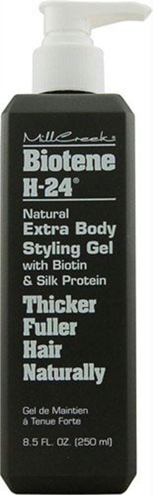 Mill Creek Biotene H-24 Natural Extra Body Styling Gel With Biotin & Silk Protein, 8.5 Oz