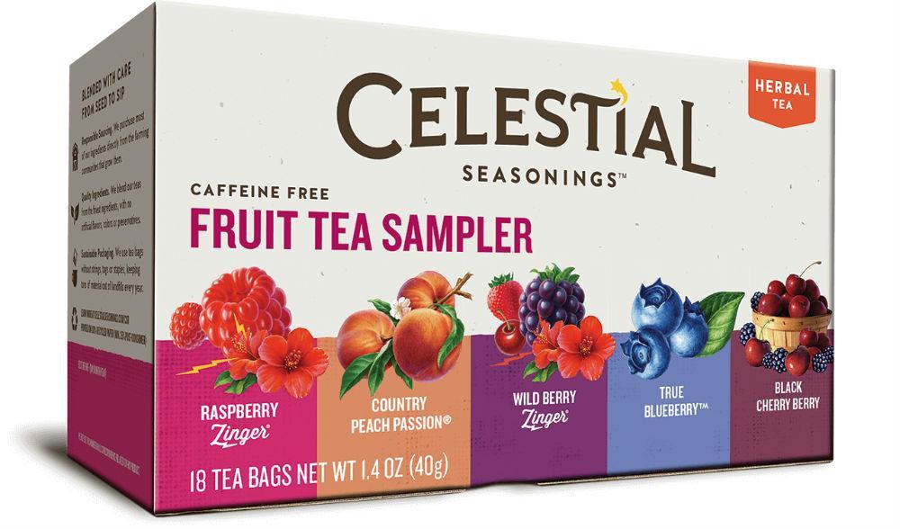 Celestial Seasonings: Herbal Tea Sampler Caffeine Free 18 Tea Bags, 1.0 Oz