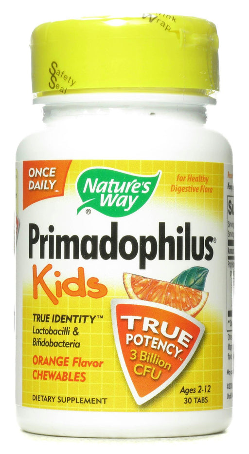 Nature's Way: Primadophilus Kids Orange Chewables Ages 2-12, 30 Tablets