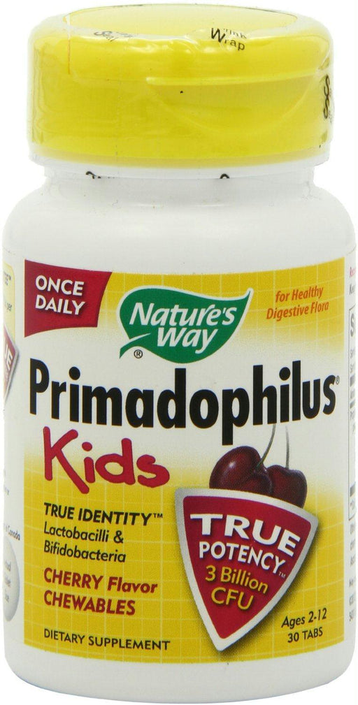 Nature's Way: Primadophilus Kids Cherry Chewables Ages 2-12, 30 Tablets