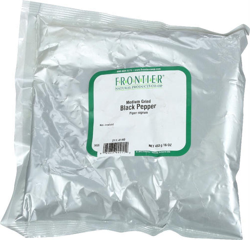 Frontier Natural Products: Medium Grind Black Pepper, 16 Oz