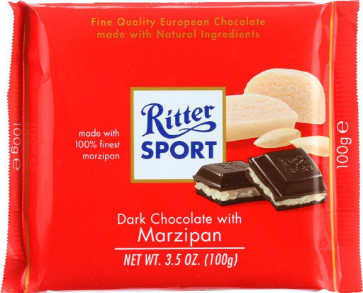 Ritter Sport: Dark Chocolate With Marzipan, 3.5 Oz