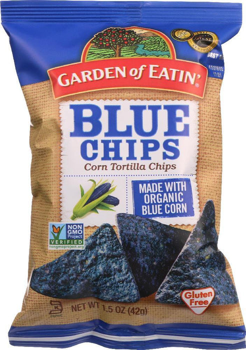 Garden Of Eatin': Organic Blue Corn Tortilla Chips Gluten Free, 1.5 Oz