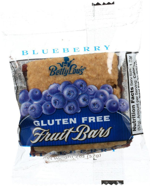 Betty Lou's: Fruit Bars Gluten Free Blueberry, 2 Oz