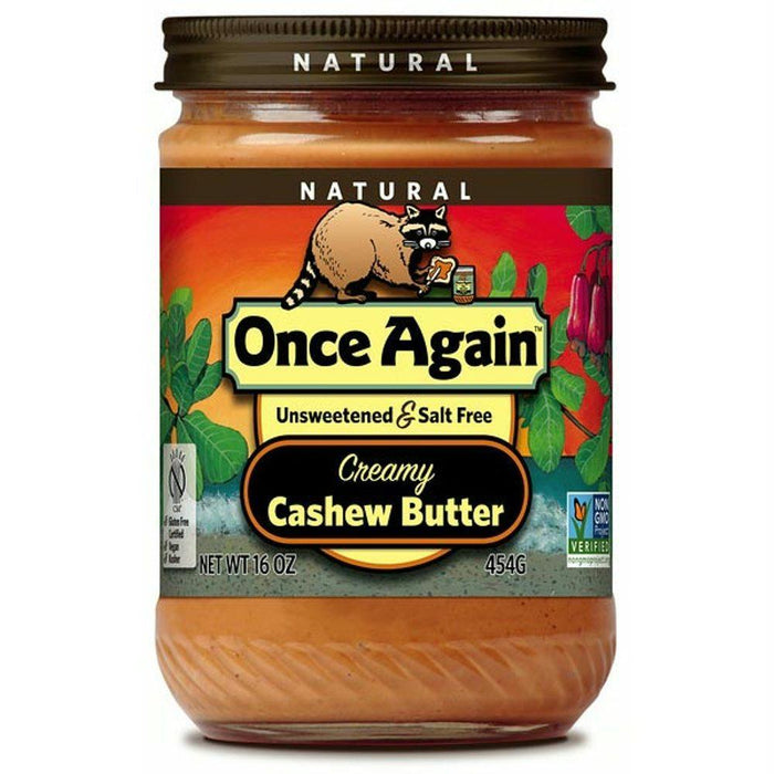 Once Again: Natural Cashew Butter Creamy, 16 Oz