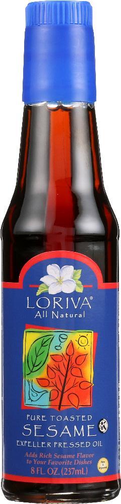 Loriva: Toasted Sesame Cold Pressed Oil, 8 Oz