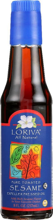 Loriva: Toasted Sesame Cold Pressed Oil, 8 Oz