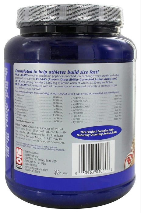 Mlo: Mus-l Blast Body Building Formula Vanilla, 47 Oz