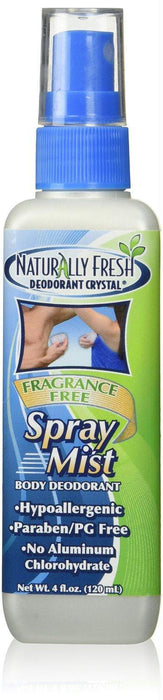 Naturally Fresh: Spray Mist Body Deodorant Fragrance Free, 4 Oz