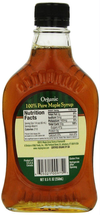 Maple Grove Farms: Organic Maple Syrup Dark Amber, 8.5 Oz