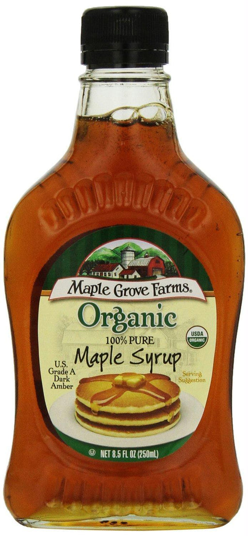 Maple Grove Farms: Organic Maple Syrup Dark Amber, 8.5 Oz