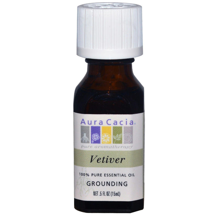 Aura Cacia: 100% Pure Essential Oil Vetiver, 0.5 Oz