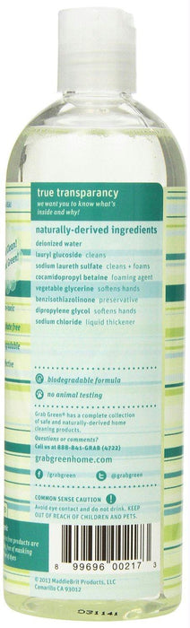 Grab Green: Natural Liquid Dish Soap Fragrance Free, 16 Oz