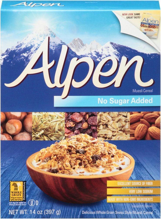 Alpen: Muesli Cereal No Sugar Added, 14 Oz