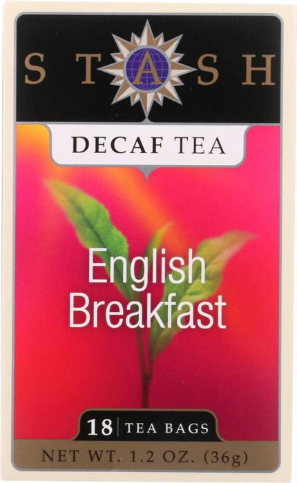 Stash Tea: Decaf Tea English Breakfast 18 Tea Bags, 1.2 Oz