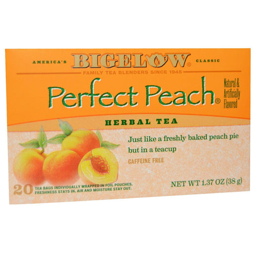 Bigelow: Herbal Tea Caffeine Free Perfect Peach, 20 Tea Bags