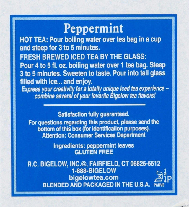 Bigelow: Herbal Tea Peppermint, 20 Tea Bags