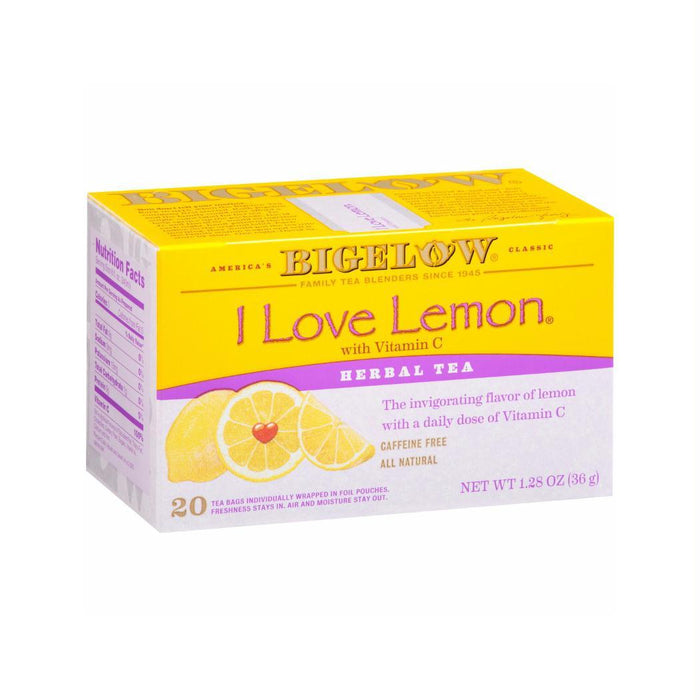 Bigelow: Herbal Tea Caffeine Free I Love Lemon, 20 Tea Bags