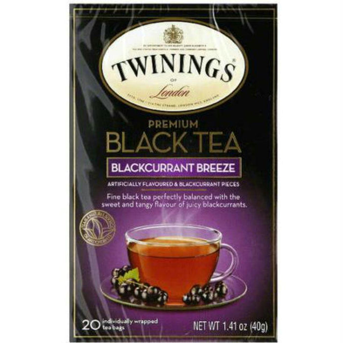 Twinings Of London: Premium Black Tea Blackcurrant Breeze, 20 Tea Bags, 1.41 Oz