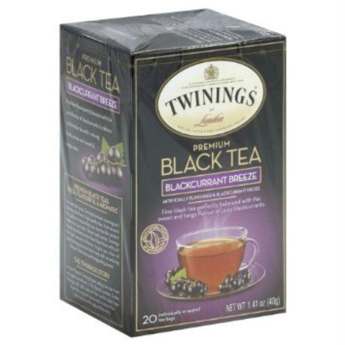 Twinings Of London: Premium Black Tea Blackcurrant Breeze, 20 Tea Bags, 1.41 Oz