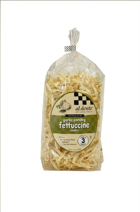 Al Dente: Garlic Parsley Fettuccine Pasta, 12 Oz