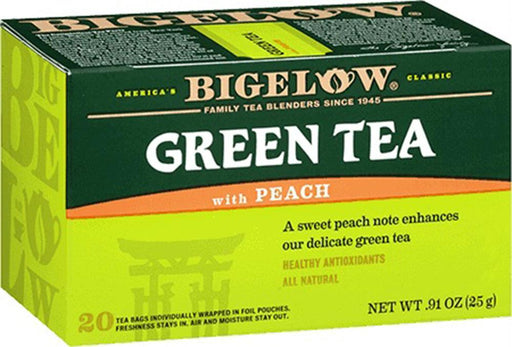 Bigelow: Green Tea With Peach 20 Tea Bags, 0.91 Oz