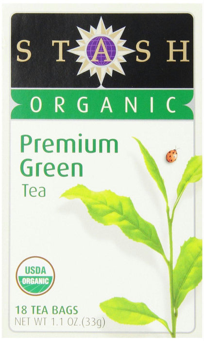 Stash Tea: Organic Premium Green Tea 18 Tea Bags, 1.1 Oz