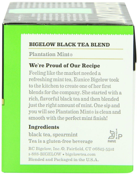 Bigelow: Tea Black Tea Plantation Mint, 20 Tea Bags