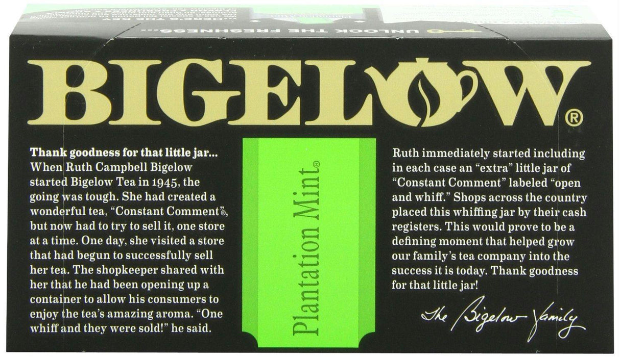 Bigelow: Tea Black Tea Plantation Mint, 20 Tea Bags