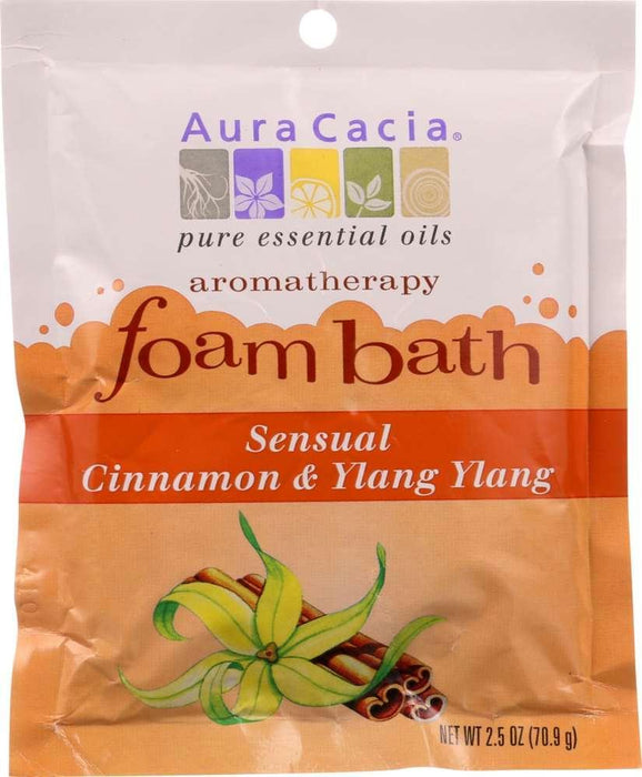 Aura Cacia: Sensual Cinnamon & Ylang Ylang Foam Bath, 2.5 Oz