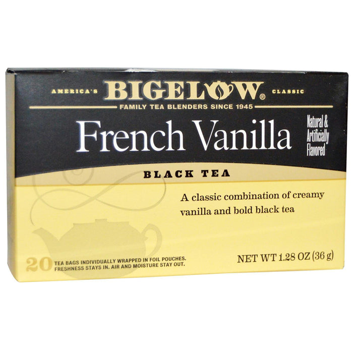 Bigelow: French Vanilla Black Tea 20 Tea Bags, 1.28 Oz