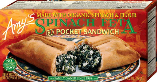 Amy's: Spinach Feta In A Pocket Sandwich, 4.5 Oz