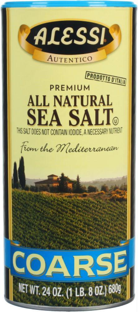 Alessi: Premium All Natural Coarse Sea Salt, 24 Oz