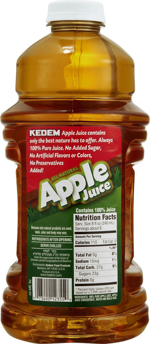 Kedem: All Natural Apple Juice, 64 Oz