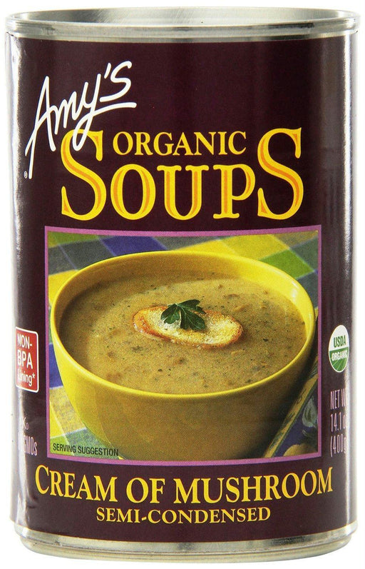 Amy's: Organic Soup Semi-condensed Cream Of Mushroom, 14.1 Oz