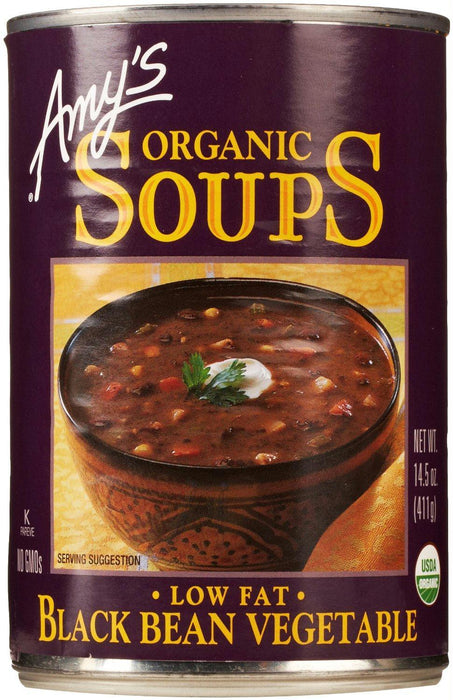 Amy's: Organic Soup Low Fat Black Bean Vegetable, 14.5 Oz