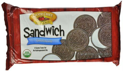 Country Choice: Organic Sandwich Cremes Chocolate, 12 Oz