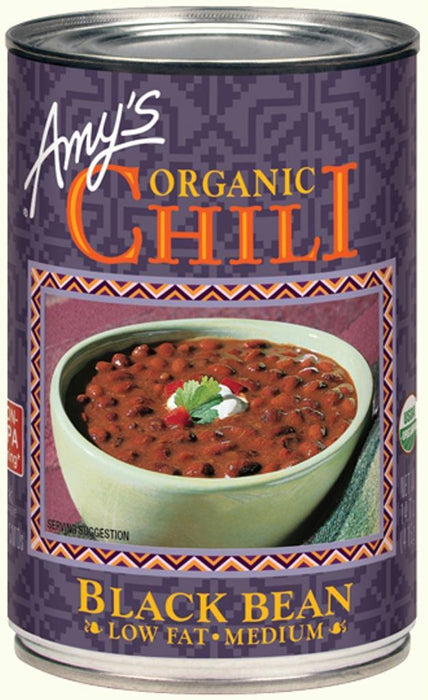 Amy's: Organic Chili Black Bean Low Fat Medium, 14.7 Oz