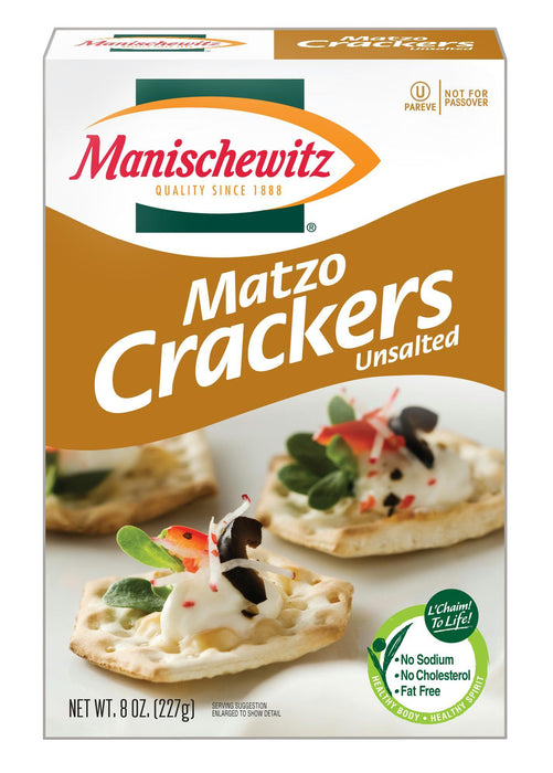 Manischewitz: Matzo Crackers Unsalted, 8 Oz