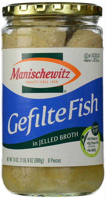 Manischewitz: Gefilte Fish In Jelled Broth, 24 Oz