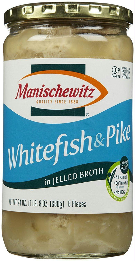 Manischewitz: Whitefish & Pike In Jelled Broth, 24 Oz