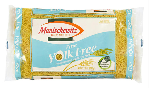 Manischewitz: Yolk Free Fine Noodles, 12 Oz