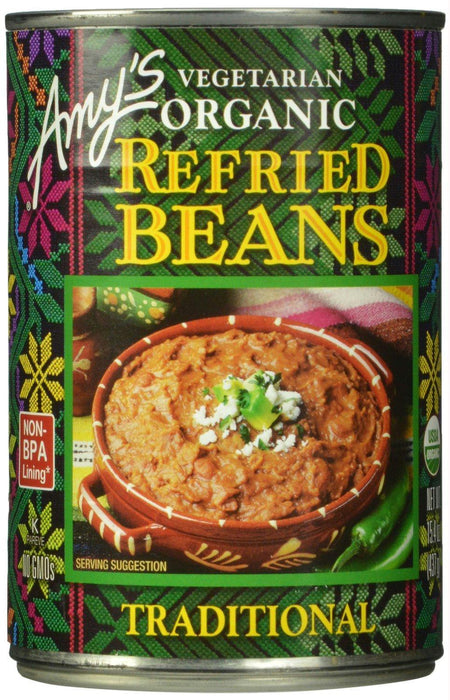 Amy's: Vegetarian Organic Refried Beans Traditional, 15.4 Oz