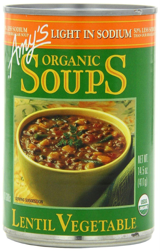 Amy's: Organic Soup Light In Sodium Lentil Vegetable, 14.5 Oz