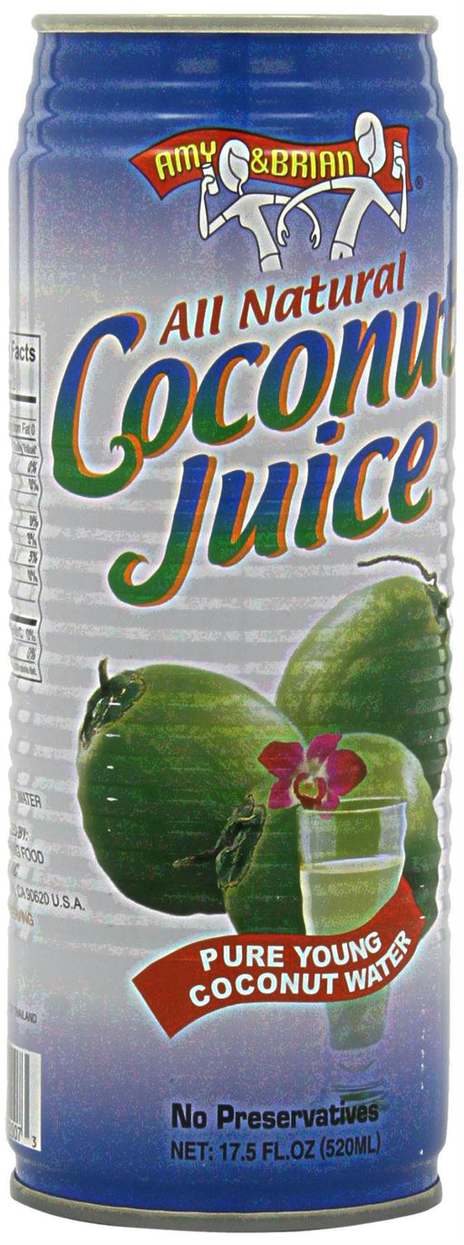 Amy & Brian: All Natural Coconut Juice Pulp Free, 17.5 Oz